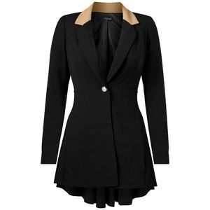 Venus long ruffle tuxedo high low jacket size 10